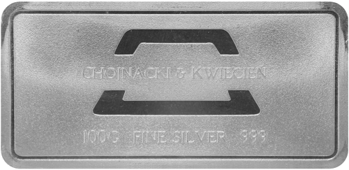 100 г Серебряный слиток CHOJNACKI & KWIECIEŃ (1)