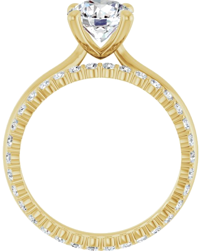 14K Yellow 7.4 mm Round Solitaire Engagement Ring Mounting (7)