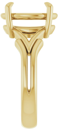 18K Yellow 12x10 mm Oval Solitaire Engagement Ring Mounting (4)