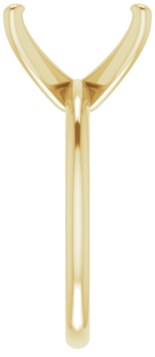 14K Yellow  11x9 mm Emerald Solitaire Engagement Ring Mounting (4)