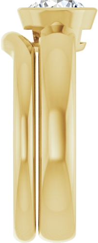 Sužadėtuvių Žiedas „Bezel-Set Solitaire“ 585 Geltonojo Aukso Round 6.5mm (9)