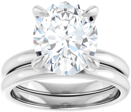 Platinum  11x9 mm Oval Solitaire Engagement Ring Mounting (8)