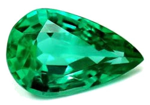 1.7 carat GREEN Pear Smaragdas (1)
