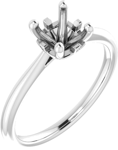 Sužadėtuvių Žiedas „Hidden Cross Solitaire“ 585 Baltojo Aukso Round 6.5mm (1)
