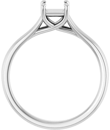 Sužadėtuvių Žiedas „Solitaire“ 585 Baltojo Aukso Square 4.5mm (2)