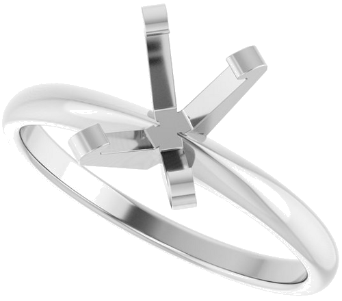 Sužadėtuvių Žiedas „Solitaire“ 585 Baltojo Aukso Emerald 7.5mm x 5.5mm (5)