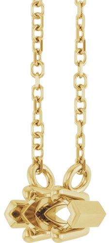 14K Yellow 6x3 mm Marquise 6-Prong V-End 18  Necklace Mounting (2)