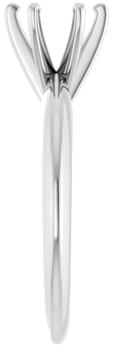 Platinum 6-6.6 mm Round 6-Prong Comfort-Fit Solitaire Ring Mounting (4)