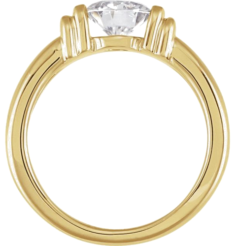 Sužadėtuvių Žiedas „Solitaire“ 585 Geltonojo Aukso Round 5.2mm (4)