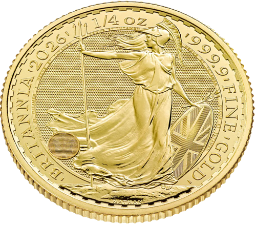 1/4 oz Британия 2026 Золотая монета Карл III (4)