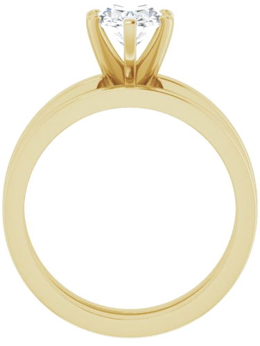 14K Yellow 8x6 mm Oval Solitaire Engagement Ring Mounting (7)