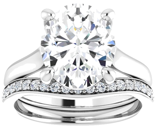 Sužadėtuvių Žiedas „Solitaire“ 585 Baltojo Aukso Oval 11mm x 9mm (8)