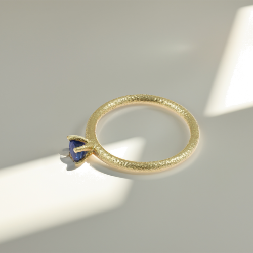 Gold Ring with Sapphire (4)