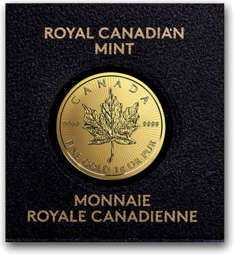 1 g Maple Leaf (Maple Gram) 2022 Canada Gold coin (Certified packaging) (1)