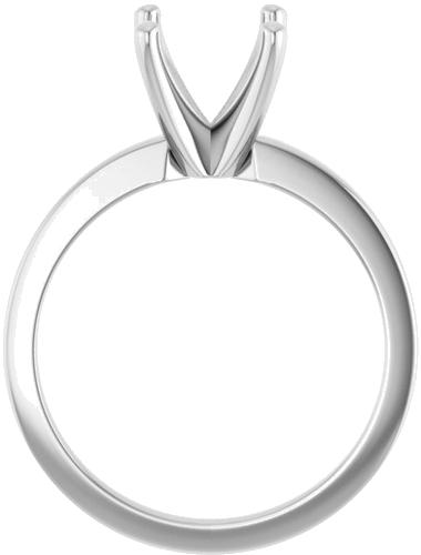 14K X1 White 8.2 mm Round Solitaire Engagement Ring Mounting (2)