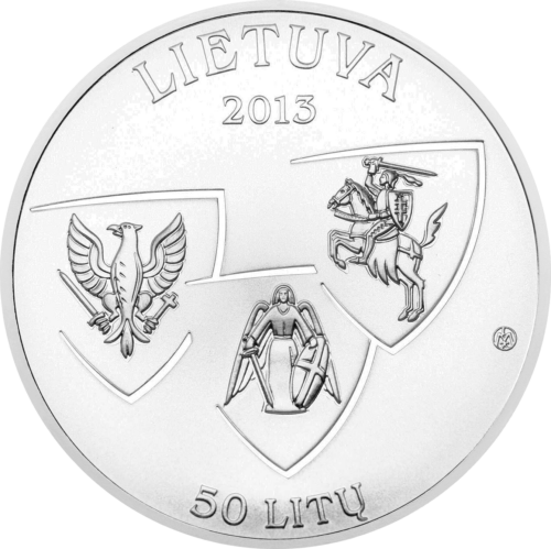 2013 г. Годишнина от въстанието 1863-1864 Литва Сребърна монета от 50 лита (2)