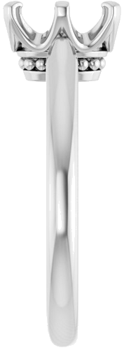 Sužadėtuvių Žiedas „Solitaire“ 585 Baltojo Aukso Oval 8mm x 6mm (4)