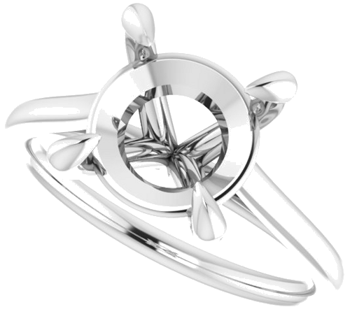 Sužadėtuvių Žiedas „Solitaire“ 585 Baltojo Aukso Round 9.4mm (5)