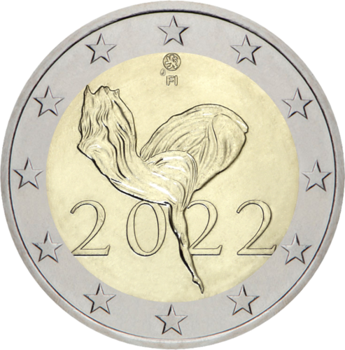 2022 Somijas baleta 2 eiro monēta (1)