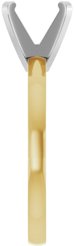 14K Yellow White 7.8-8.6 mm Round Solitaire Engagement Ring Mounting (4)