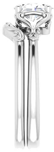 Sužadėtuvių Žiedas „Solitaire“ 585 Baltojo Aukso Oval 7mm x 5mm (9)