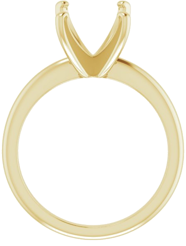 14K Yellow  10x8 mm Emerald Solitaire Engagement Ring Mounting (2)