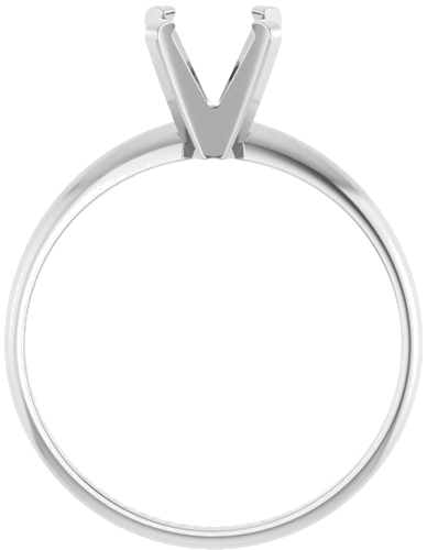 Platinum 6.5 mm Round Ultra-Lightweight Solitaire Engagement Ring Mounting (2)