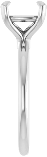 Sužadėtuvių Žiedas 585 Baltojo Aukso Cushion 8mm (4)