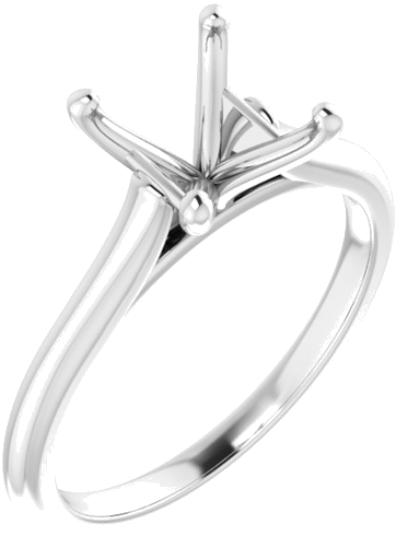 Sužadėtuvių Žiedas „Solitaire“ 585 Baltojo Aukso Square 6mm (1)