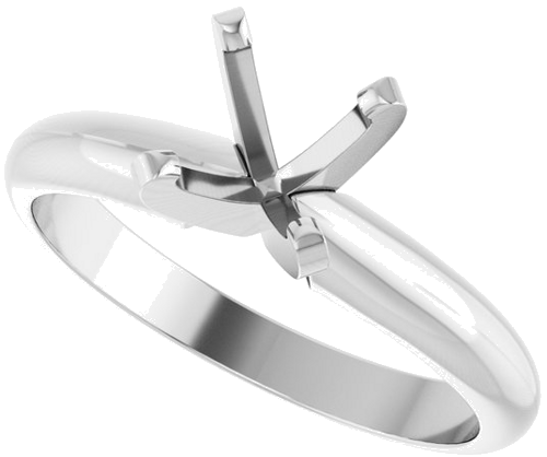 Sužadėtuvių Žiedas „Heavy Solitaire“ 950 Platinos Round 6.5mm (5)