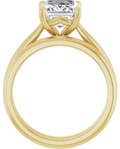 14K Yellow 9x7 mm Emerald Solitaire Engagement Ring Mounting (7)