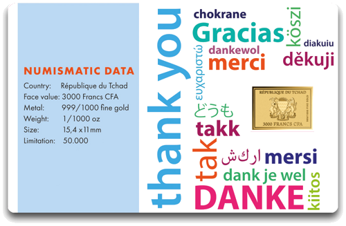 1/1000 oz Thank You 3000 Francs Chad Gold Coin (4)