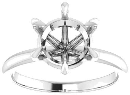 Sužadėtuvių Žiedas „Solitaire“ 950 Platinos Round 9mm (3)