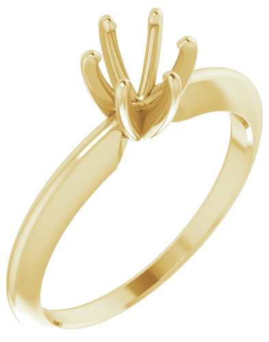 Sužadėtuvių Žiedas „Solitaire“ 585 Geltonojo Aukso Round 5mm x 5.3mm (1)