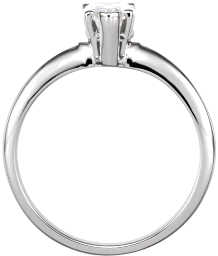 14K White 8x5 mm Pear 5-Prong Solitaire Ring Mounting (4)