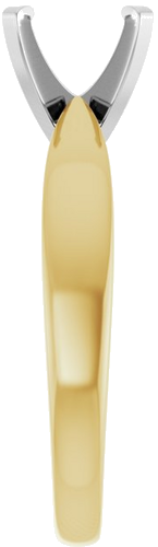 14K Yellow White 8 mm Round Solitaire Engagement Ring Mounting (4)