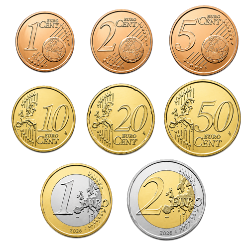 2026 Испания UNC комплект евро монети (2)