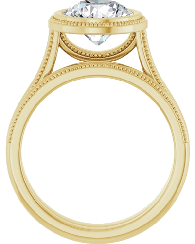 14K Yellow 8.2 mm Round Solitaire Engagement Ring Mounting (7)