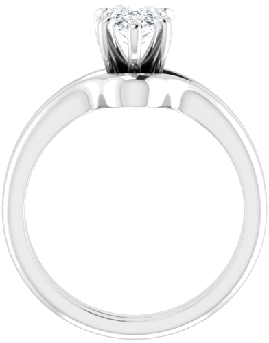 Sužadėtuvių Žiedas „Solitaire“ 585 Baltojo Aukso Pear Shape 9mm x 6mm (7)