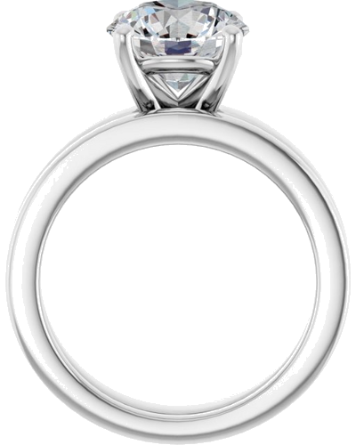 14K White 9 mm Round Solitaire Engagement Ring Mounting (7)