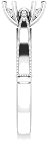 Platinum  7 mm Round Solitaire Engagement Ring Mounting (4)