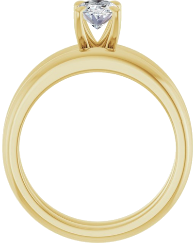 14K Yellow 7x5 mm Oval Solitaire Engagement Ring Mounting (7)