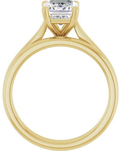 Sužadėtuvių Žiedas 10k yellow gold Emerald 8mm x 6mm (7)