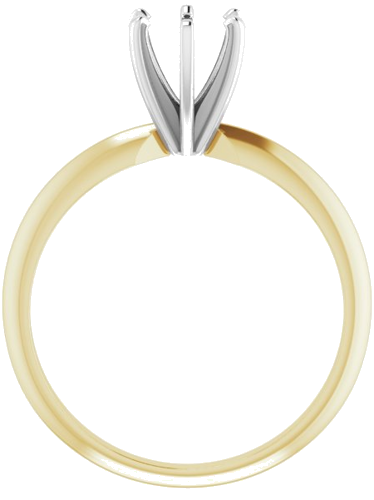 Sužadėtuvių Žiedas „Light Solitaire“ 585 Baltojo Ir Geltonojo Aukso Round 5.4mm x 5.7mm (2)