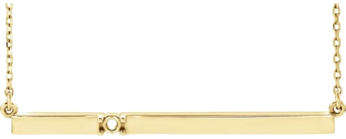 Pakabukas „Family Bar“ 585 Geltonojo Aukso Round 2.5mm (1)