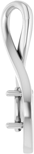 14K White  7x5 mm Oval Pendant Mounting (3)
