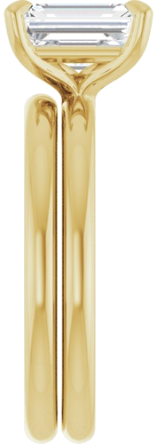 Sužadėtuvių Žiedas „Solitaire“ 585 Geltonojo Aukso Emerald 8mm x 6mm (9)