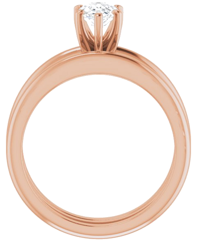 14K Rose  8x5 mm Pear Solitaire Engagement Ring Mounting (7)
