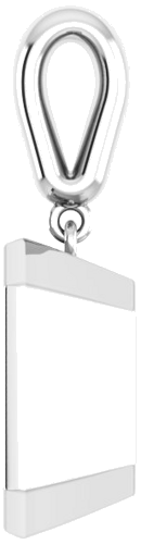 Continuum Sterling Silver  12x10 mm Emerald Pendant Mounting (3)