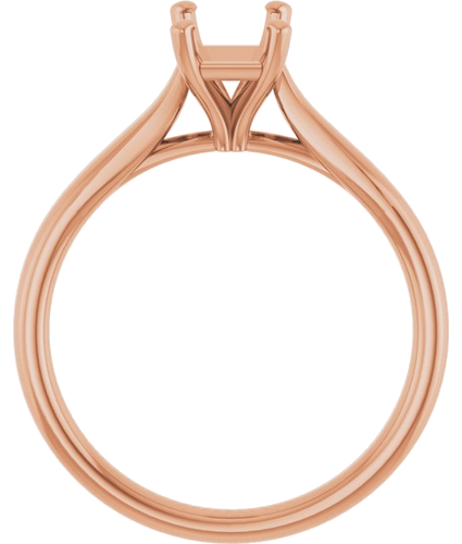 14K Rose 7x5 mm Emerald Engagement Ring Mounting (2)